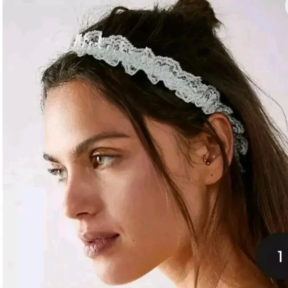 NWT HAH One and Done Lace Garter Hair Band Emerald Kelly Green St Patricks Day